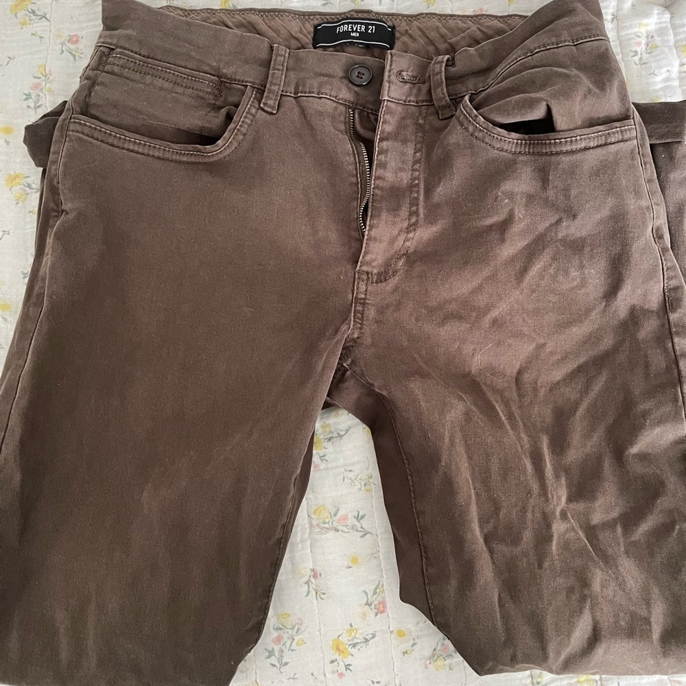Forever 21 Men’s Army Green Chino Pants Size 28